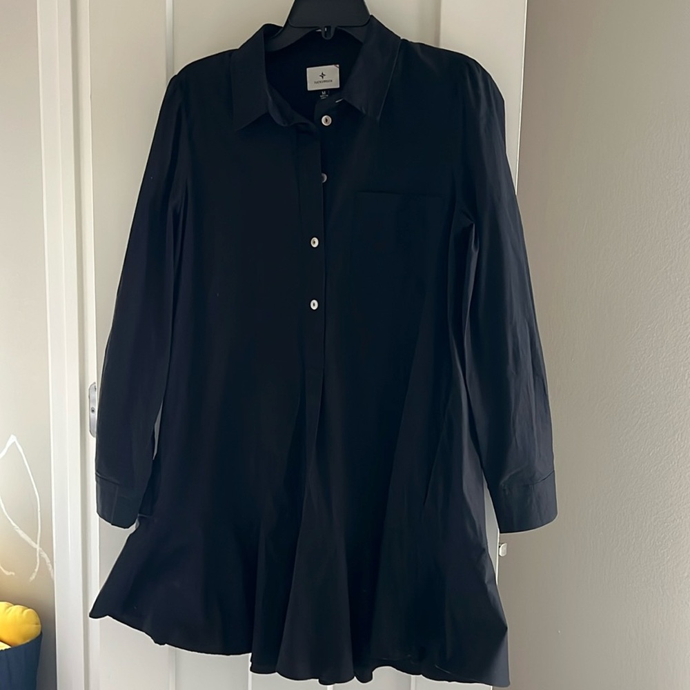 Tuckernuck Black Crepe Callahan Shirt Dress NWOT (M)